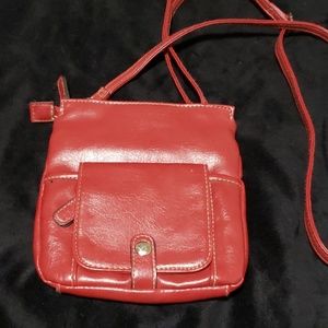 Red Rosetti Mini Crossbody Bag And Bag Charm